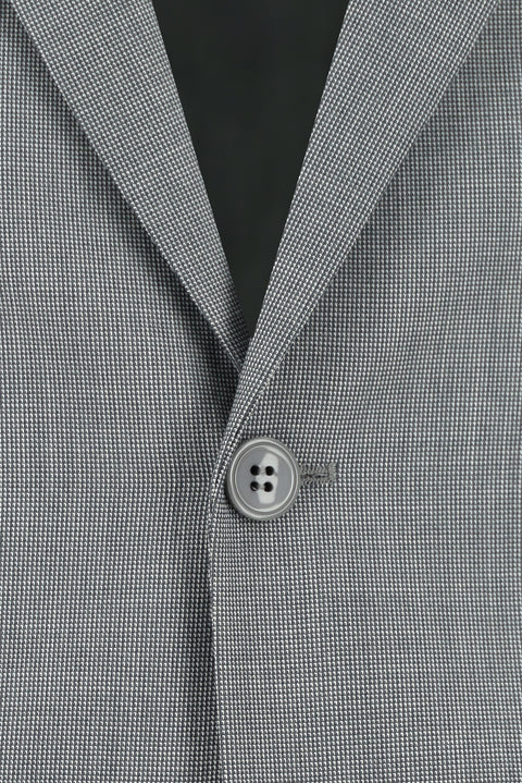 Orta Füme 7 Drop Slim Fit Dar Kesim Desenli Takım Elbise