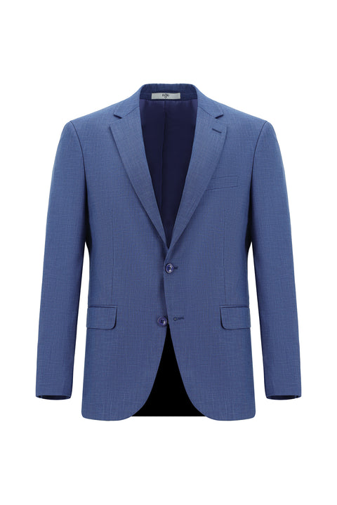Medium Navy 7 Drop Super Slim Fit Extra Narrow Cut Patterned Suit