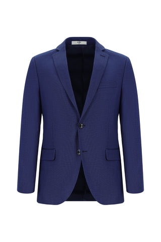  Koyu Lacivert 7 Drop Super Slim Fit Eksra Dar Kesim Desenli Takım Elbise