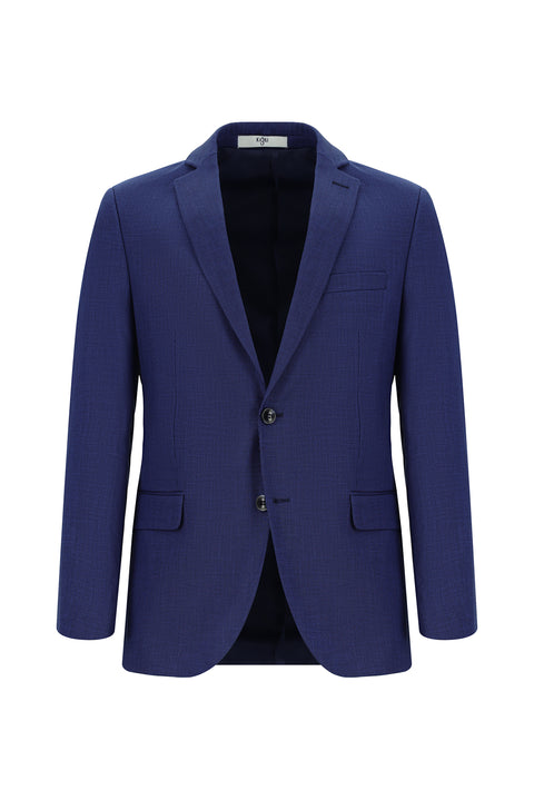 Dark Navy 6 Drop Regular Fit Standard Cut Patterned Suit