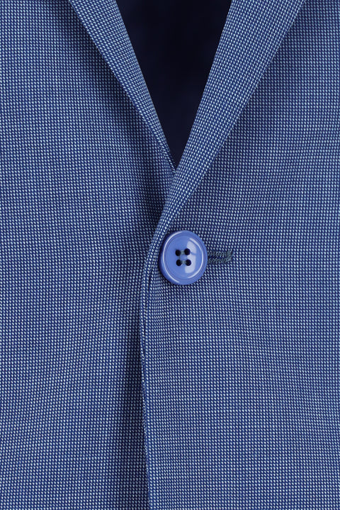 Dark Blue 7 Drop Super Slim Fit Extra Narrow Cut Patterned Suit