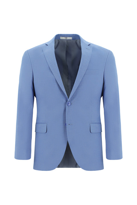 Blue 7 Drop Slim Fit Patterned Suit