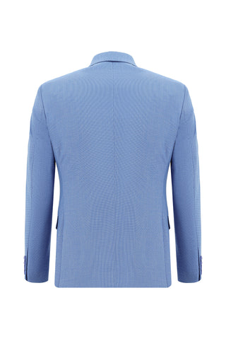  Mavi 7 Drop Super Slim Fit Eksra Dar Kesim Desenli Takım Elbise
