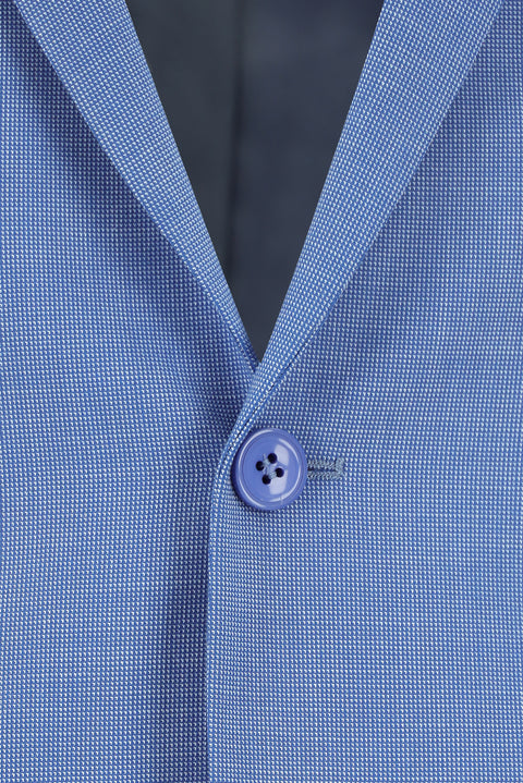 Blue 7 Drop Slim Fit Patterned Suit
