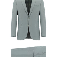 Çağla Yeşili 7 Drop Super Slim Fit Eksra Dar Kesim Desenli Takım Elbise