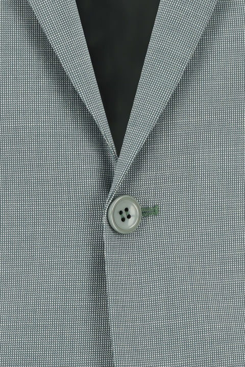 Sage Green 6 Drop Regular Fit Standard Cut Patterned Suit