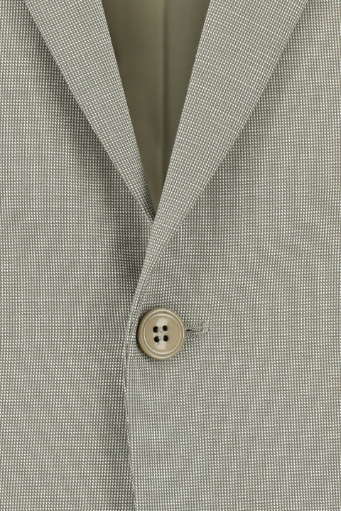 Olive Green 6 Drop Regular Fit Patterned Suit