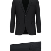 Dark Anthracite 7 Drop Super Slim Fit Extra Narrow Cut Patterned Suit