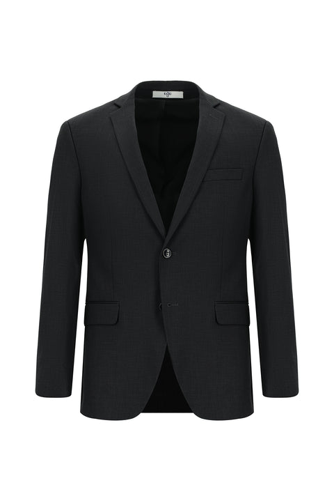 Dark Anthracite 7 Drop Super Slim Fit Extra Narrow Cut Patterned Suit