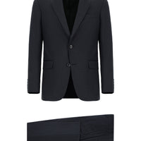 Medium Anthracite 7 Drop Super Slim Fit Extra Narrow Cut Patterned Suit