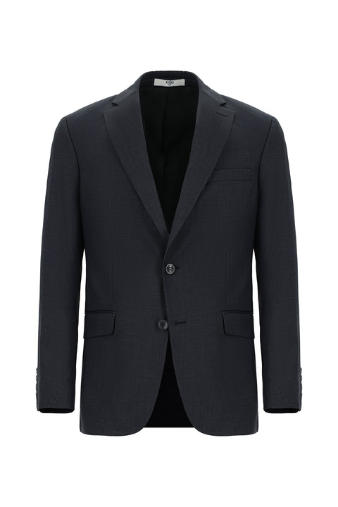 Medium Anthracite 6 Drop Regular Fit Standard Cut Patterned Suit