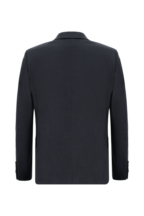 Medium Anthracite 6 Drop Regular Fit Standard Cut Patterned Suit