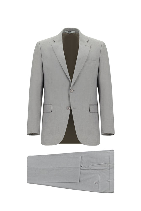 Dark Mink 7 Drop Slim Fit Patterned Suit