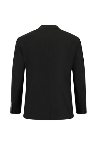  Siyah 6 Drop Regular Fit Standart Kesim Desenli Takım Elbise