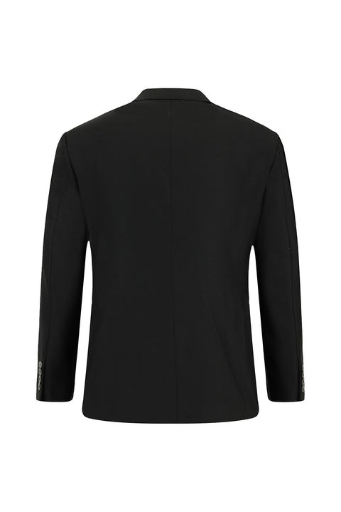 Siyah 6 Drop Regular Fit Standart Kesim Desenli Takım Elbise