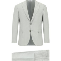 Light Gray 7 Drop Slim Fit Patterned Suit
