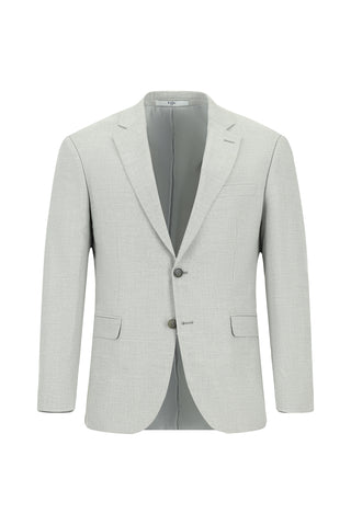  Açık Gri 7 Drop Slim Fit Dar Kesim Desenli Takım Elbise