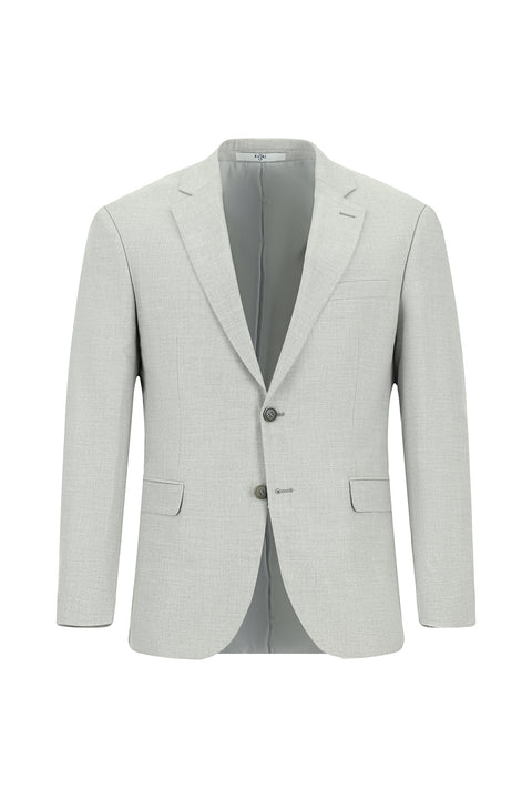 Light Gray 7 Drop Slim Fit Patterned Suit