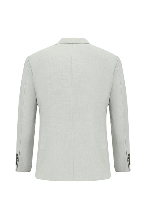 Light Gray 7 Drop Slim Fit Patterned Suit