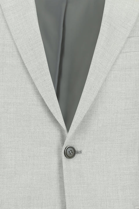 Light Gray 6 Drop Regular Fit Standard Cut Patterned Suit