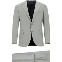 Medium Grey 7 Drop Slim Fit Patterned Suit