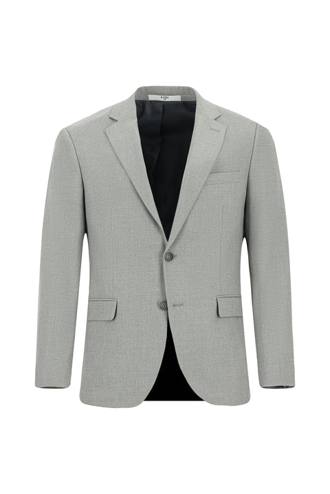 Medium Grey 6 Drop Regular Fit Standard Cut Patterned Suit
