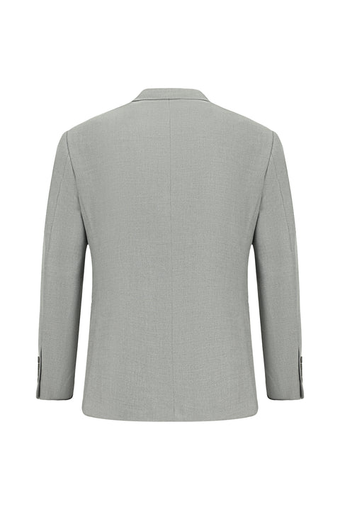 Medium Grey 7 Drop Slim Fit Patterned Suit