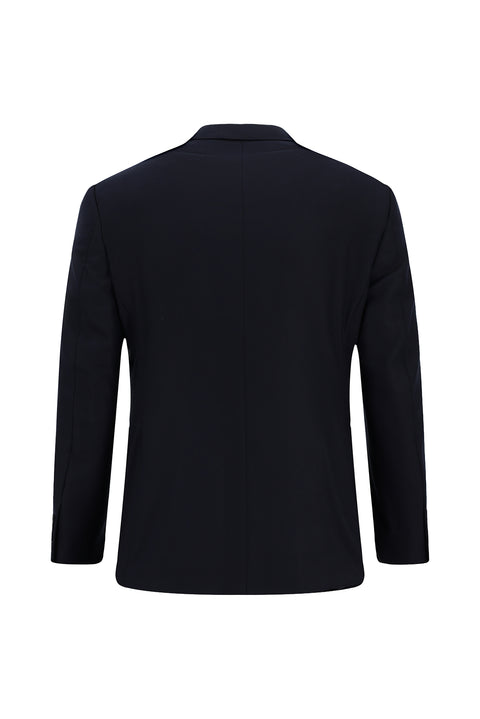 Dark Navy 6 Drop Regular Fit Standard Cut Patterned Suit