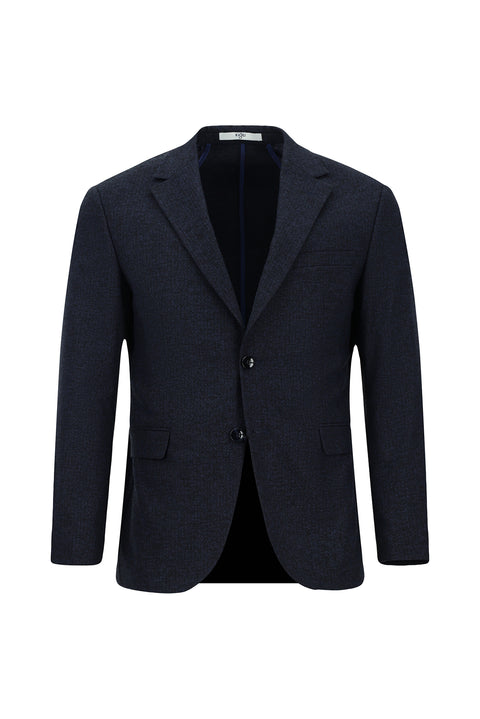 Medium Navy 7 Drop Slim Fit Patterned Suit