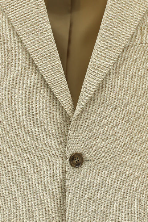 Light Beige 4-Drop Relaxed Fit Patterned Suit