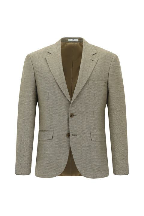 Medium Mink 4 Drop Relaxed Fit Patterned Suit