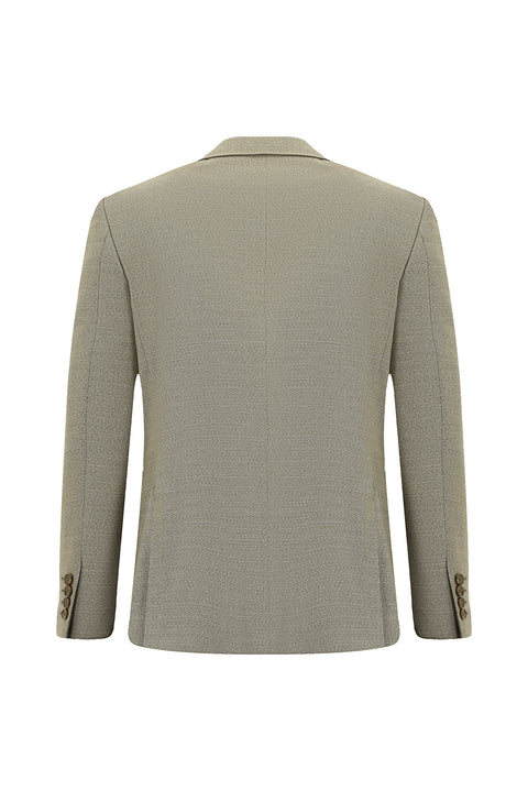 Medium Mink 4 Drop Relaxed Fit Patterned Suit