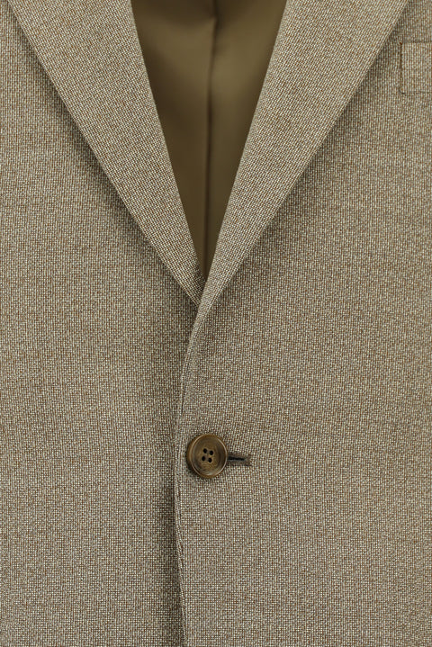 Medium Mink 4 Drop Relaxed Fit Patterned Suit