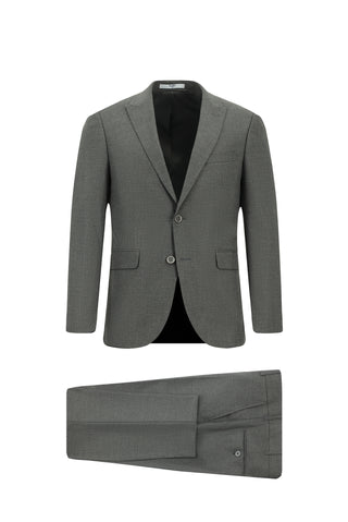  Orta Füme 7 Drop Super Slim Fit Eksra Dar Kesim Takım Elbise