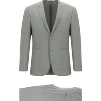 Medium Grey 7 Drop Super Slim Fit Extra Narrow Cut Patterned Elastic Waist Drawstring Sport Suit