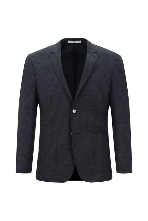 Dark Navy 7 Drop Super Slim Fit Extra Narrow Cut Patterned Elastic Waist Drawstring Sport Suit