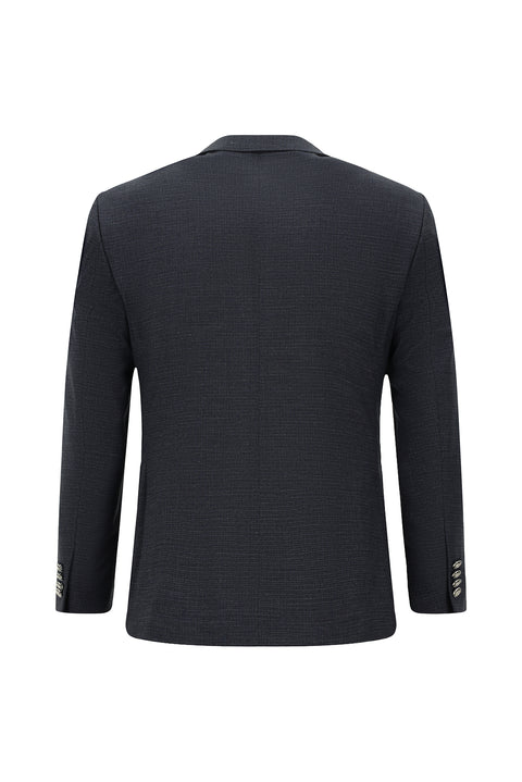 Dark Navy 7 Drop Super Slim Fit Extra Narrow Cut Patterned Elastic Waist Drawstring Sport Suit