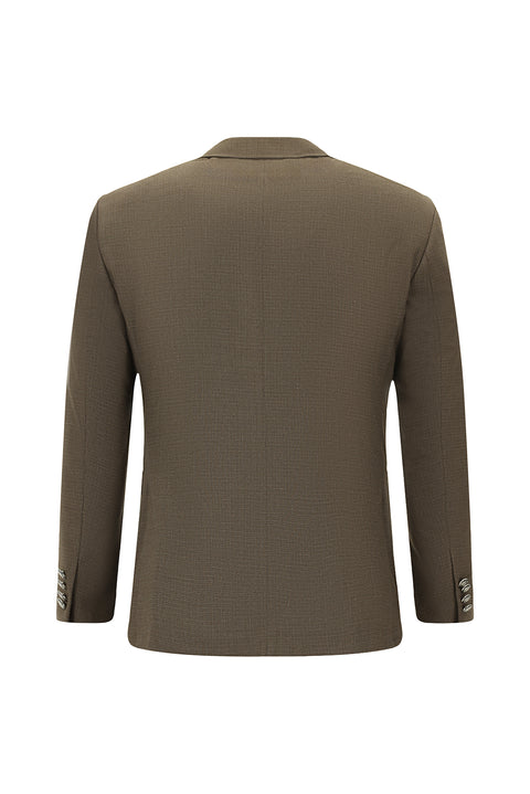 Orta Kahve 7 Drop Super Slim Fit Eksra Dar Kesim Desenli Beli Lastikli İpli Spor Takım Elbise
