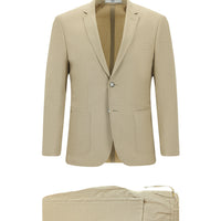 Light Beige 7 Drop Super Slim Fit Extra Narrow Cut Patterned Elastic Waist Drawstring Sport Suit