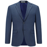 Dark Navy 4-Drop Relaxed Fit Lycra Patterned Suit