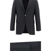 Dark Anthracite 6 Drop Regular Fit Standard Cut Patterned Suit