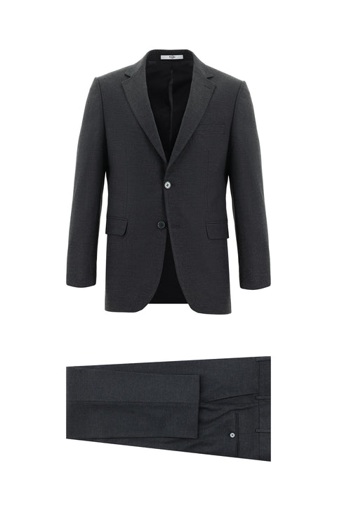 Dark Anthracite 6 Drop Regular Fit Standard Cut Patterned Suit