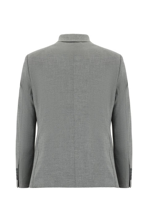 Medium Grey 7 Drop Slim Fit Patterned Suit