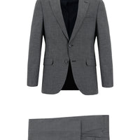 Dark Anthracite 7 Drop Slim Fit Patterned Suit