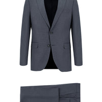 Dark Gray 7 Drop Slim Fit Patterned Suit