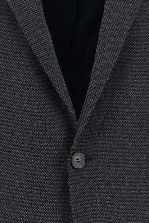 Dark Anthracite 7 Drop Slim Fit Patterned Suit