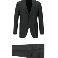 Koyu Füme 7 Drop Slim Fit Dar Kesim Desenli Takım Elbise