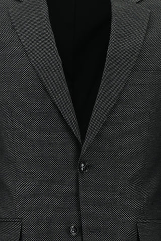  Koyu Füme 7 Drop Slim Fit Dar Kesim Desenli Takım Elbise