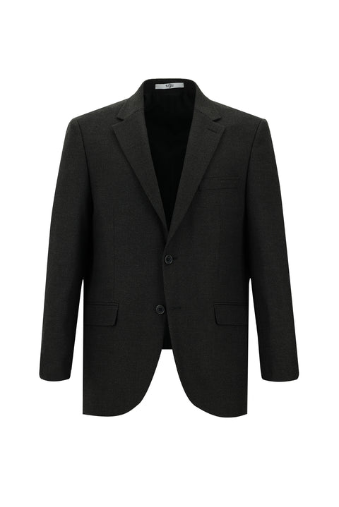 Dark Anthracite 4-Drop Relaxed Fit Patterned Suit