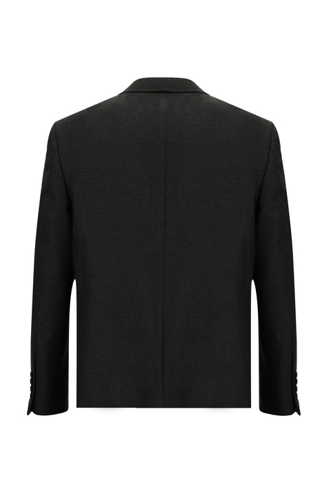 Dark Anthracite 4-Drop Relaxed Fit Patterned Suit